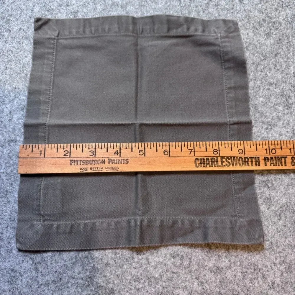 Set of 12 RH Restoration Hardware cocktail napkins in charcoal gray